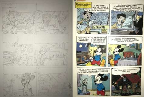 Casty (Andrea Castellan), Marco Nucci | Casty - tavola originale - Topolino Disney pubblicata da â€œIo sono macchia neraâ€ a matita - (2021) | Catawiki