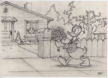 Xavi (Xavier Vives Mateu) | Donald Duck - "Flowers for Daisy" - Signed Original artwork by Xavi - (2020) | Catawiki