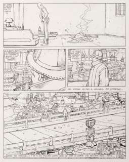 Moebius | L’homme est-il bon Encre de Chine pour la planche de fin de l’épisode. | Millon