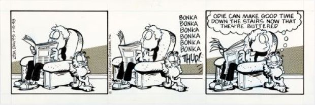 Jim Davis | Garfield, strip du 5 Janvier 1993 | Galerie 9ème Art