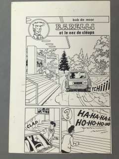 De Moor, Bob | De Moor, Bob - Planche originale - Barelli et le nez de Cléops - (1975) | Catawiki