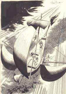 Steve Yeowell - the red seas ‘‘underworld‘‘ episode #81 p. 1 - ship splash - signed