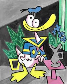 Tony Fernandez | Donald Inspired By Pablo Picasso’s Art - Original Painting - Tony Fernandez Signed - Acrylic Art - Original Art | Catawiki