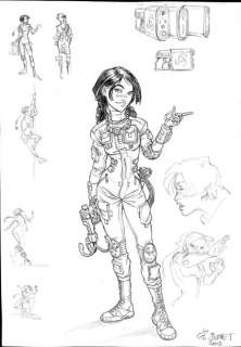 Buchet, Philipe - Sillage Illustration au stylo bille et crayon, réalisée