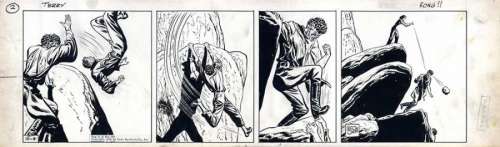 Milton Caniff | Terry et les pirates Strip original à l’encre de chine, paru | Cornette de St Cyr