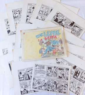 Gino Cossio | Gino Cossio - Tavole originali episodio completo piÃ¹ copertina - Dick Lepre n. 13 - (1949) | Catawiki