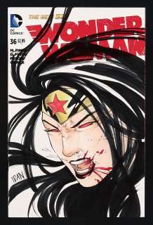 Wonder Woman (2011) #36E Sketch Cover by Idan Knafo Kerbis | mycomicshop.com