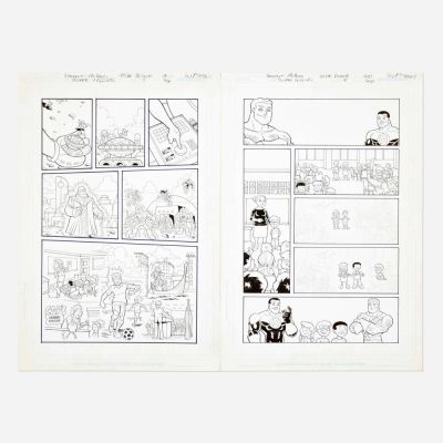 Lot 182 - Stewart McKenny and Mike DeCarlo, DC Super Friends #5 Story Pages 17 and 20 Original Art (DC Comics, 2008) | Landry Pop Auctions