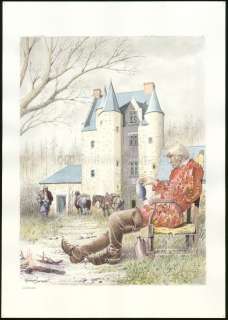 François Dermaut - Illustration originale intitulée "Bivouac" - Les Chemins de Malefosse