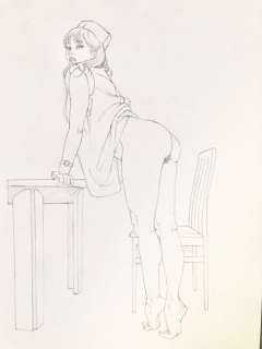 Giovanna Casotto | Giovanna Casotto - - illustrazione originale a matita 25x35 - firmata - Page volante - Exemplaire unique | Catawiki