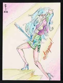 Aja (Jem and the Holograms) Commission by Sara Richard | mycomicshop.com