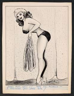 Original Art Sing For You? Pinup Gag Strip by Walter Fitzpatrick | mycomicshop.com