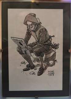 Juillard, André | Juillard, André - Dessin original - Les Sept vies de l’Épervier - Hyronimus - (1988) | Catawiki