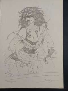 Roberto Baldazzini | Roberto Baldazzini - Selvaggia - Pin up nero sexy - Page volante - Exemplaire unique | Catawiki