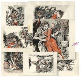 Sentaro Miyazaki Hand-Drawn Color Illustration 7 Sheets "Futami Shobo Dracula Encyclopedia" Used | Mandarake (Big Web)