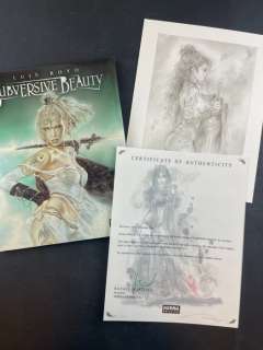 Luis Royo | Luis Royo - Subversive Beauty con disegno originale - Page volante - Exemplaire unique - (2005) | Catawiki