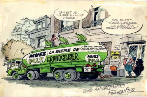 Fournier, Jean Claude | Mues Pils Illustration originale à l’encre de chine | Cornette de St Cyr