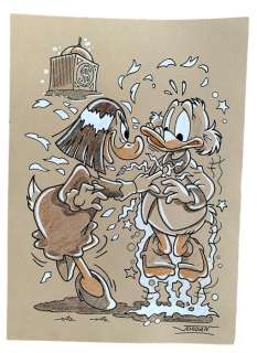 Julian Jordan | Uncle Scrooge - "Always in Danger" - Signed Original Art by Julian Jordan - 30 x 21 cm | Catawiki