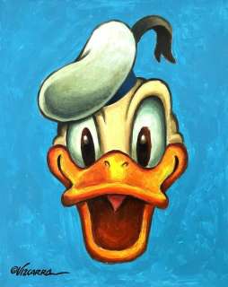 Joan Vizcarra | Donald Duck Blue Close-Up - Original Painting - Joan Vizcarra - Stretched Canvas - 80x2x65 cm - Acrylic Art - Original Artwork - (2022) | Catawiki