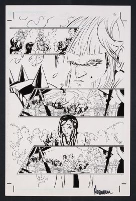 Norman Lee | Original Art from Planet of the Apes #5 (2002) Page 16 Pencils by Adrian Sibar, Inks | mycomicshop.com (Buy It Now)