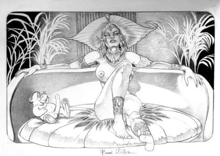 William Bondi | W. Bondi - illustrazione originale "Cleopatra" - Page volante - Exemplaire unique | Catawiki
