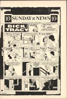 Gould - DICK TRACY, Sunday Black & White Proof (10/06/1957) | Russ Cochran
