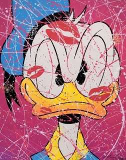Leonardo Di Matteo | Donald Duck - Pop art painting by Leonardo Di Matteo - Watercolour - large format - 50 x 40 cm | Catawiki