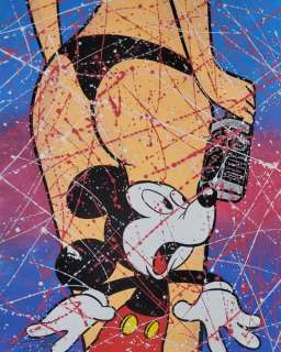 Leonardo Di Matteo | Donald Duck - Pop art Mickey painting by Leonardo Di Matteo - Watercolour - large format - 50 x 40 cm | Catawiki