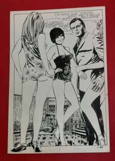 Milo Manara | Genius n. 1 - M. Manara - tavola originale "Il morso della lupa" - Page volante - EO - (1966) | Catawiki