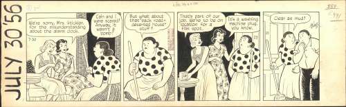 King - GASOLINE ALLEY, Daily Strip Art (7/30/56) | Russ Cochran