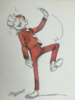 Munuera, José-Luis | Munuera, José-Luis - Dessin original couleur - Spirou et Fantasio - Spirou | Catawiki