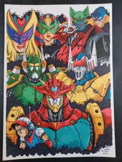 Ugo Verdi | Astro Robot - Ugo Verdi - Illustrazione Originale "Astro Robot e i suoi nemici" - Firmata - Page volante - Exemplaire unique - (2017) | Catawiki