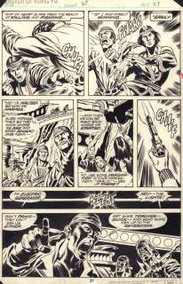 Fred Kida, Mike Zeck - master of kung fu #67 p. 27 - shang-chi action - 1978
