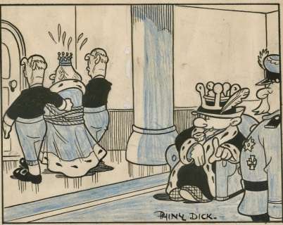 Marten Toonder (Studio’s) | Phiny Dick / Marten Toonder (Studio’s) - Originele dagstrook (S.25) Olle Kapoen - (1945) | Catawiki