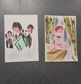 Lapone | Lapone, Antonio - 2x Dessin original couleur - carte postale - (2012) | Catawiki