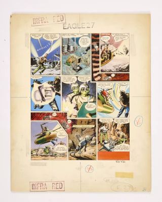 Dan Dare/Eagle original artwork by Frank Hampson (1957) for The Eagle Vol. 8, No 27, pg 2 Reign of | Comic Book Auctions ltd