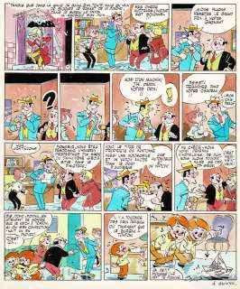 Claude Marin - Lot 312 - Eva, Le manoir des deux étangs, rare planche originale en couleurs directes de Claude Marin.