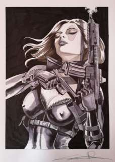 Giuseppe Candita | MARVEL - illustrazione originale G.Candita "DOMINO" - Page volante - Exemplaire unique | Catawiki