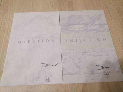 Written By Warren Ellis. Art And Cover By Declan Shalvey And Jordie Bellaire | Injection 1B et 2B - dédicacés en couverture par Declan et Jordie - Agrafé - EO - (2015) | Catawiki