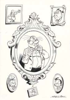 Krings, Jean-Marc | Krings, Jean-Marc - Dessin original - Lambique et la famille | Catawiki