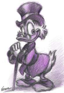 Joan Vizcarra | Uncle Scrooge - Original Drawing - Joan Vizcarra - Pencil Art - Original Artwork | Catawiki