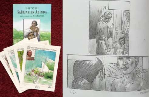 Dick Matena | Saïdjah en Adinda van Multatuli door Dick Matena - Met schitterende originele tekening en exclusieve prenten - EO - (2021) | Catawiki