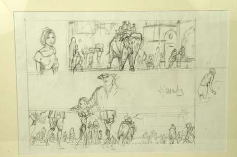 Charles | India dreams, crayonné préparatoire Ã  la mine d… | Banque Dessinée