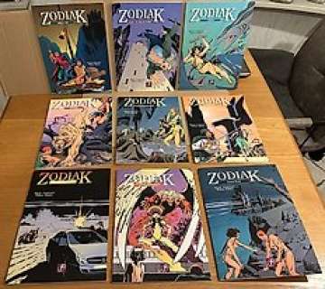 Minck Oosterveer - Zodiak 1 t/m 9 - Complete serie - deel 1 met originele tekening + gesigneerd - Broché - EO - (1999/2004)
