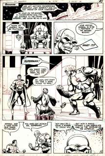 Jim Starlin - dc comics presents #36 p 16 (starlin pencils & inks, superman / mongul super page! ) 1981
