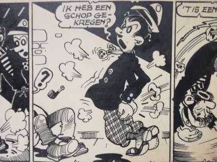 Buth | Buth - Thomas Pips - Het geheim van de vliegende schotels - originele strook (strook 14) - (1947) | Catawiki