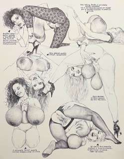 Riccardo Mannelli | Riccardo Mannelli - Boobsy Art - Original page - Size: 33 x 48 cm. - Exemplaire unique - (1996) | Catawiki