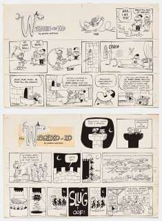 Lot of Two ’’Wizard of Id’’ Sunday Comic Strips from 1965-1966 | Nate Sanders