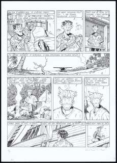 René Sterne - Planche originale N°12 - L‘ile perdue - Adler