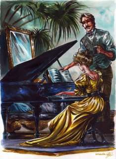 Lemercier, Gwendal | Lemercier, Gwendal - Dessin original couleur - Arsène Lupin - Leçon de piano | Catawiki